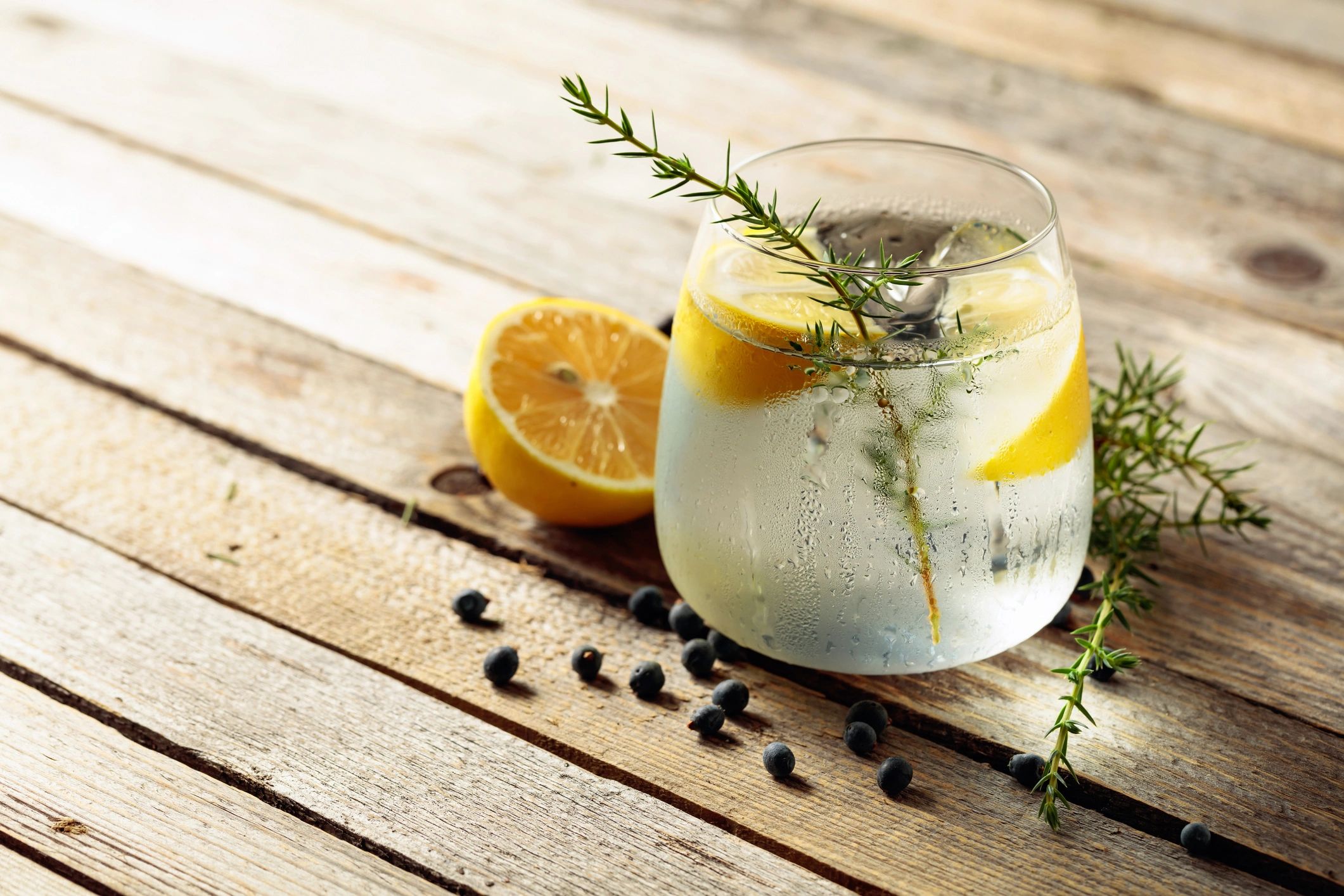 Colorful gin-based martini