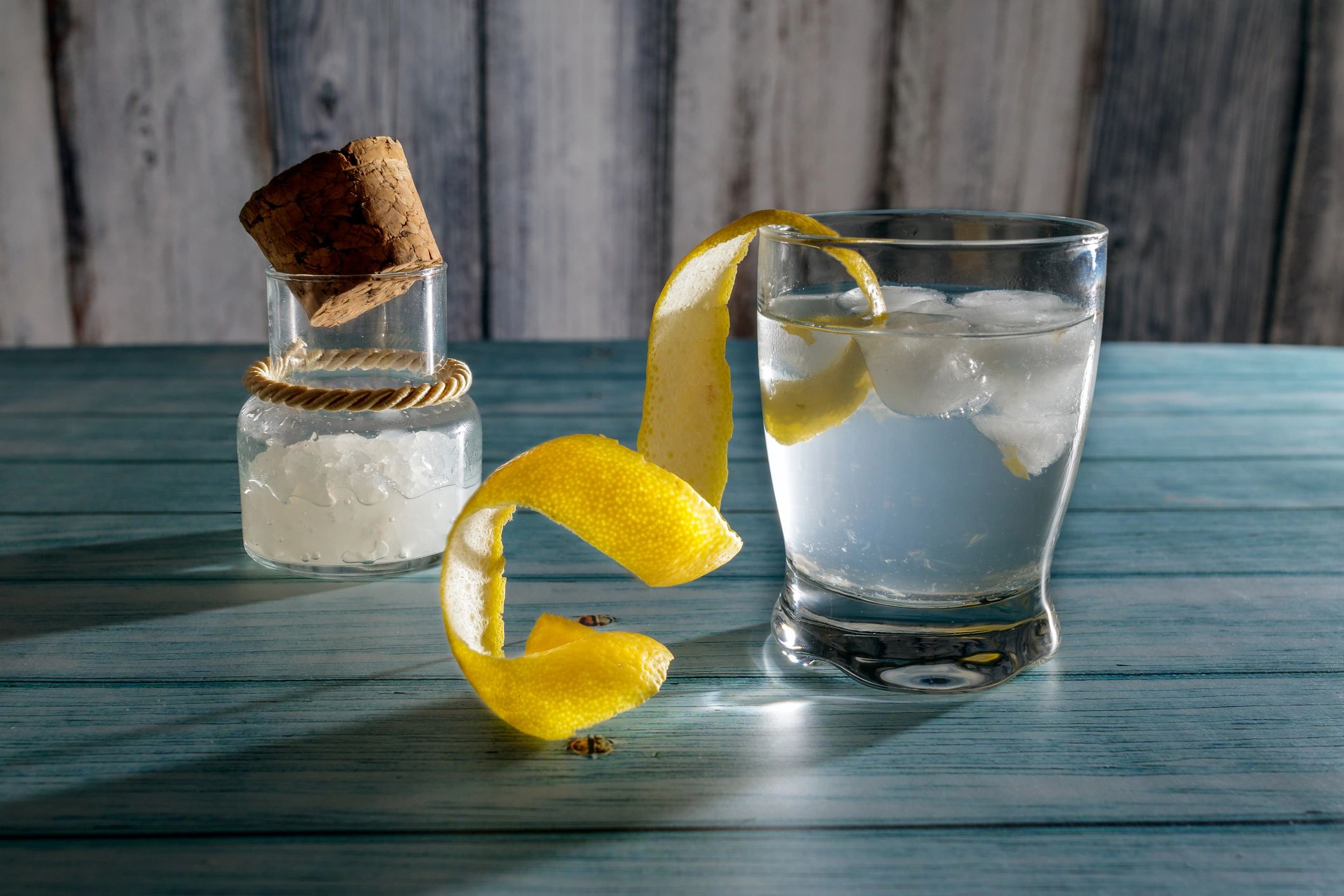 Gin tasting flight with variety of samples